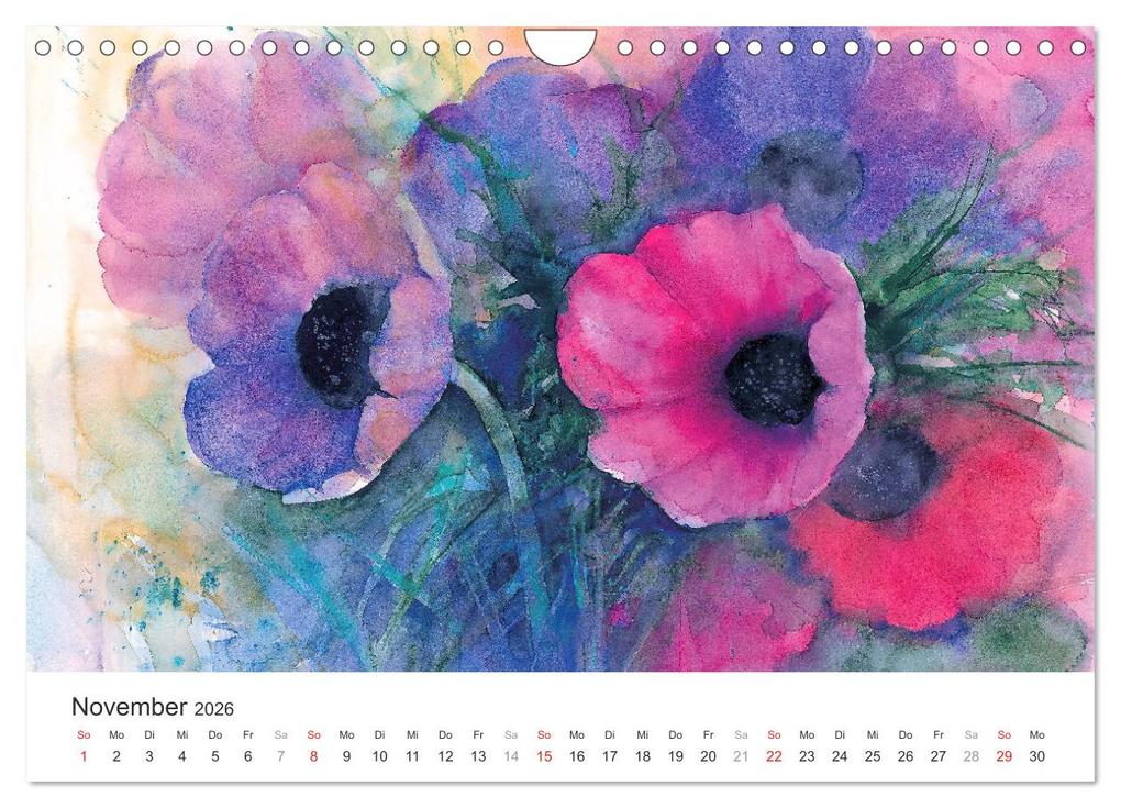 Weitere Ansicht: Blütenzauber - Aquarelle von ECKARD FUNCK (Wandkalender 2026 DIN A4 quer), CALVENDO Monatskalender | Eckard Funck, Calvendo