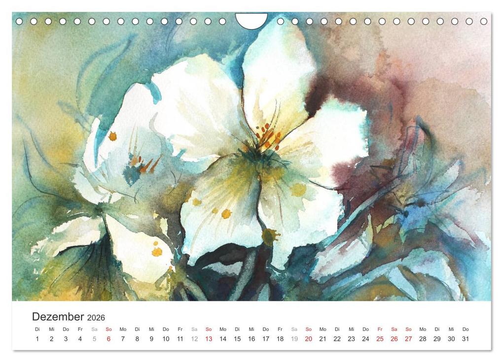 Weitere Ansicht: Blütenzauber - Aquarelle von ECKARD FUNCK (Wandkalender 2026 DIN A4 quer), CALVENDO Monatskalender | Eckard Funck, Calvendo