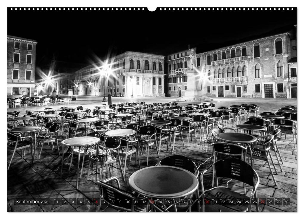 Weitere Ansicht: Leuchtendes Venedig ...in monochrom (Wandkalender 2026 DIN A2 quer), CALVENDO Monatskalender | Melanie Viola, Calvendo