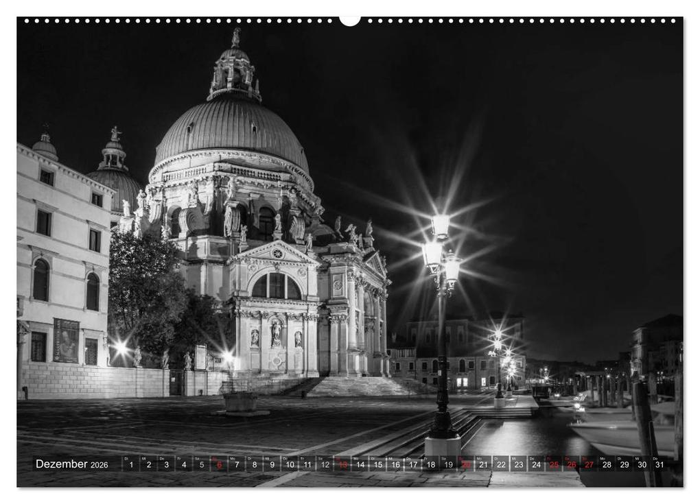 Weitere Ansicht: Leuchtendes Venedig ...in monochrom (Wandkalender 2026 DIN A2 quer), CALVENDO Monatskalender | Melanie Viola, Calvendo
