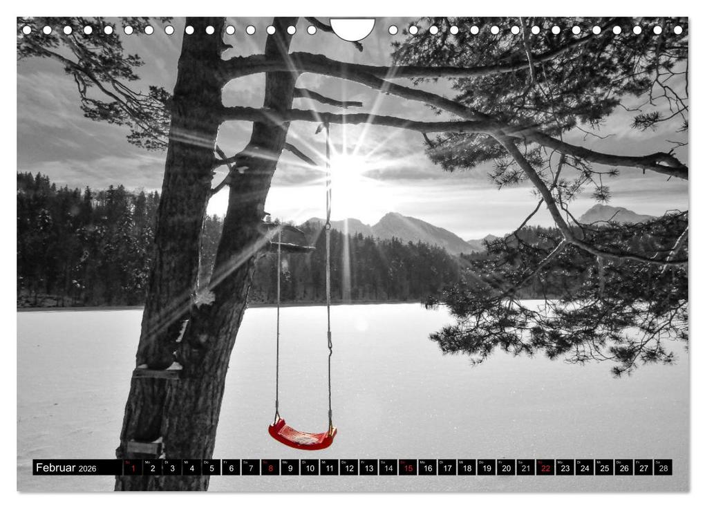 Weitere Ansicht: Schwarz - Weiß - Rot (Wandkalender 2026 DIN A4 quer), CALVENDO Monatskalender | Reinhold Ratzer, Calvendo