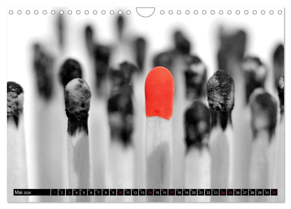 Weitere Ansicht: Schwarz - Weiß - Rot (Wandkalender 2026 DIN A4 quer), CALVENDO Monatskalender | Reinhold Ratzer, Calvendo