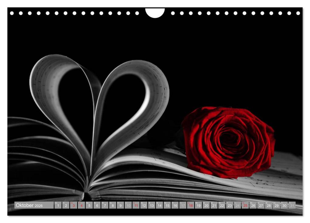 Weitere Ansicht: Schwarz - Weiß - Rot (Wandkalender 2026 DIN A4 quer), CALVENDO Monatskalender | Reinhold Ratzer, Calvendo