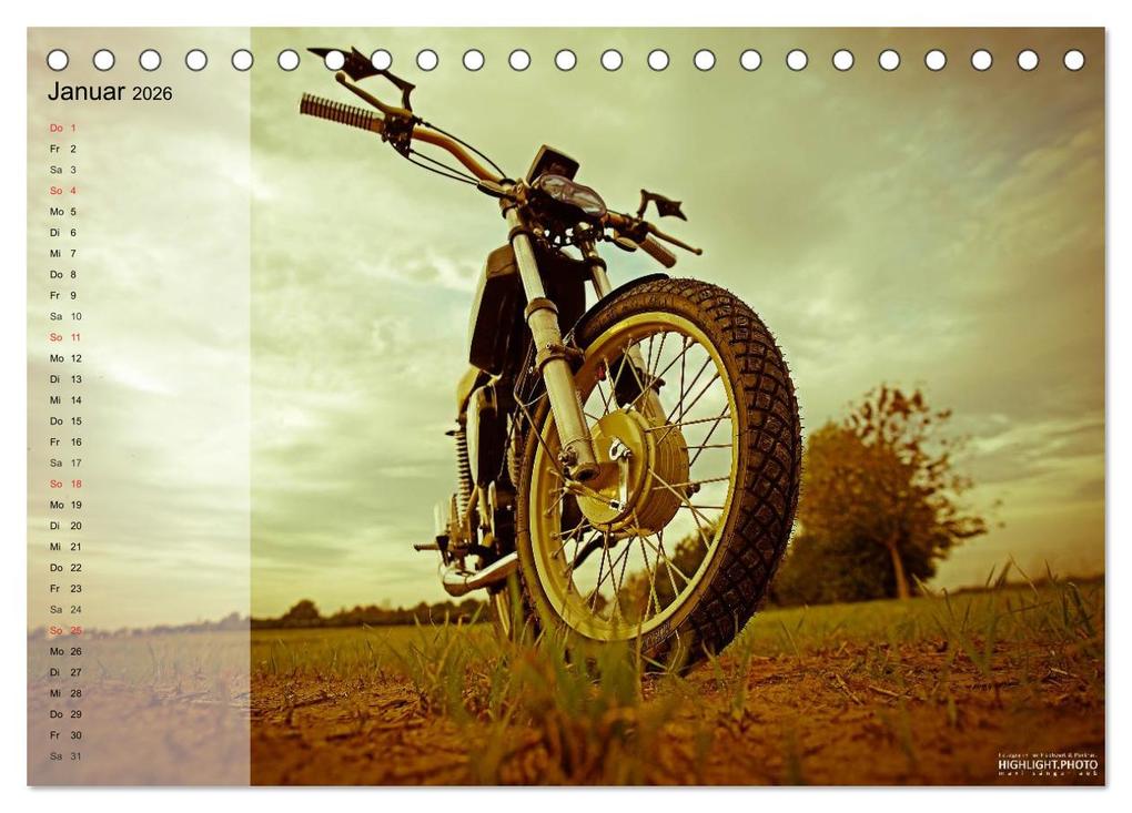Weitere Ansicht: Simson S51 (Tischkalender 2026 DIN A5 quer), CALVENDO Monatskalender | Maxi Sängerlaub, Calvendo