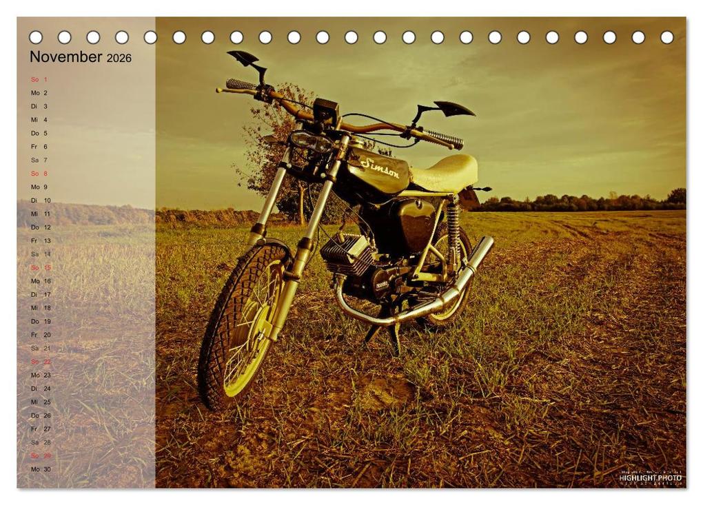 Weitere Ansicht: Simson S51 (Tischkalender 2026 DIN A5 quer), CALVENDO Monatskalender | Maxi Sängerlaub, Calvendo