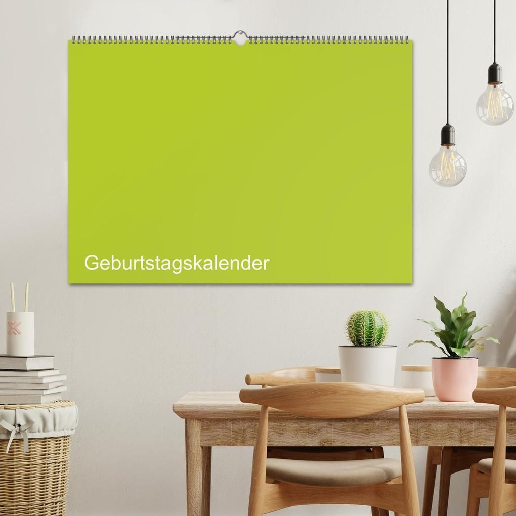 Weitere Ansicht: Bastel-Geburtstagskalender grün / Geburtstagskalender (Wandkalender 2026 DIN A2 quer), CALVENDO Monatskalender | Kreativ ist gut, Calvendo