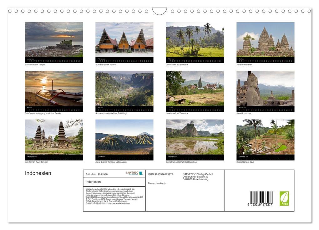 Weitere Ansicht: Indonesien (Wandkalender 2026 DIN A3 quer), CALVENDO Monatskalender | Thomas Leonhardy, Calvendo