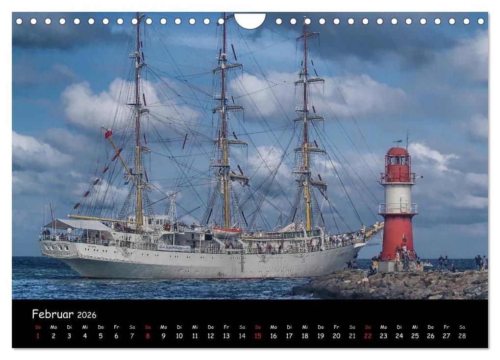 Weitere Ansicht: Windjammer vor Warnemünde (Wandkalender 2026 DIN A4 quer), CALVENDO Monatskalender | Peter Morgenroth, Calvendo