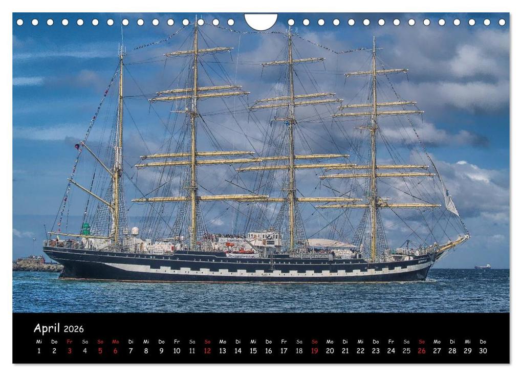 Weitere Ansicht: Windjammer vor Warnemünde (Wandkalender 2026 DIN A4 quer), CALVENDO Monatskalender | Peter Morgenroth, Calvendo