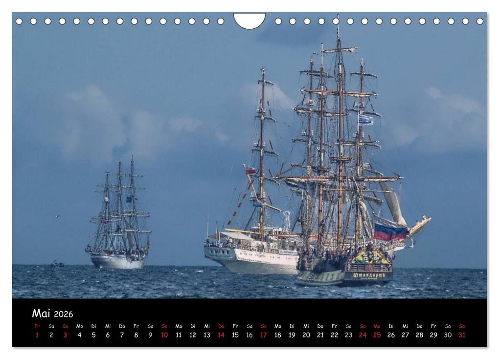 Weitere Ansicht: Windjammer vor Warnemünde (Wandkalender 2026 DIN A4 quer), CALVENDO Monatskalender | Peter Morgenroth, Calvendo