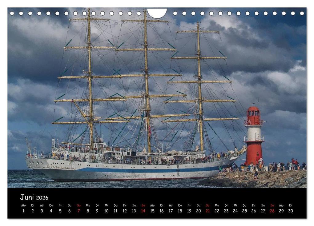 Weitere Ansicht: Windjammer vor Warnemünde (Wandkalender 2026 DIN A4 quer), CALVENDO Monatskalender | Peter Morgenroth, Calvendo