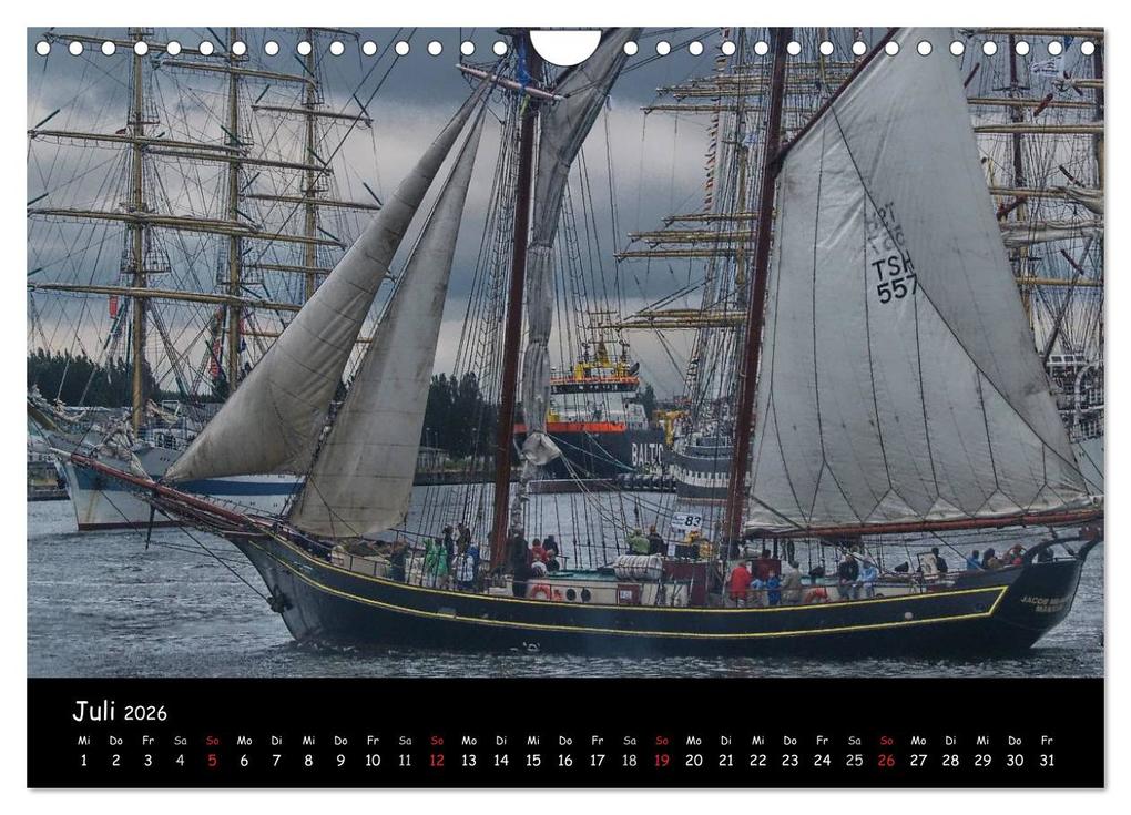Weitere Ansicht: Windjammer vor Warnemünde (Wandkalender 2026 DIN A4 quer), CALVENDO Monatskalender | Peter Morgenroth, Calvendo