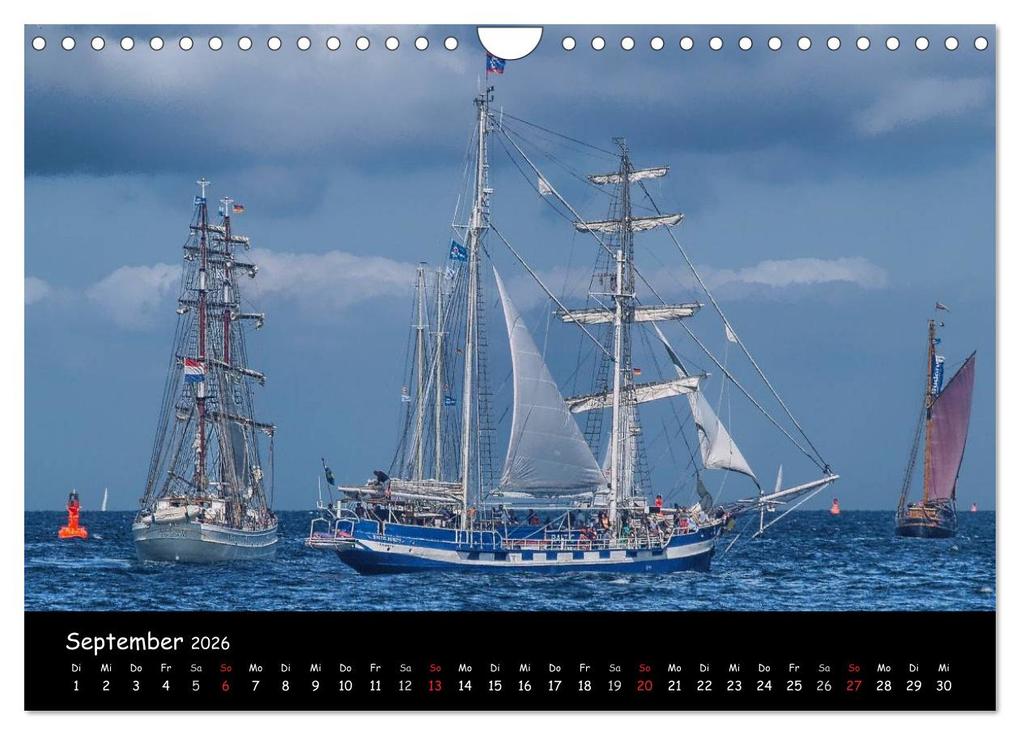 Weitere Ansicht: Windjammer vor Warnemünde (Wandkalender 2026 DIN A4 quer), CALVENDO Monatskalender | Peter Morgenroth, Calvendo