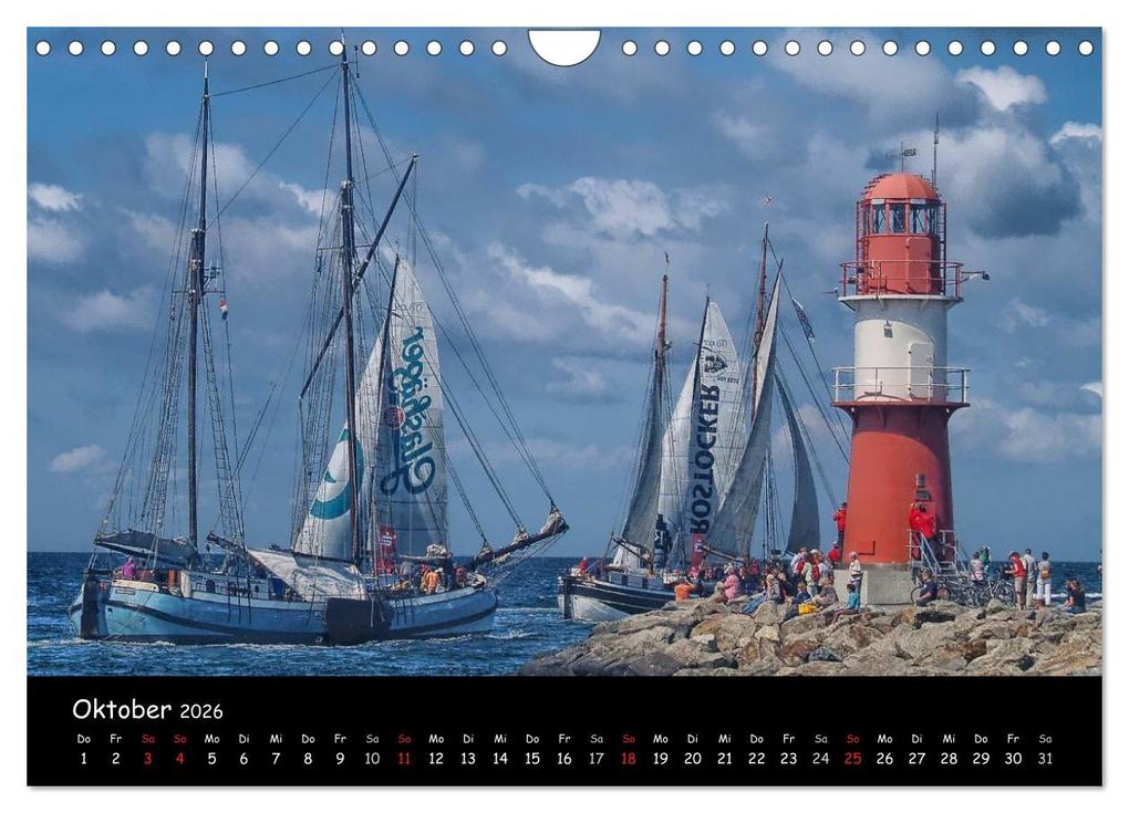 Weitere Ansicht: Windjammer vor Warnemünde (Wandkalender 2026 DIN A4 quer), CALVENDO Monatskalender | Peter Morgenroth, Calvendo