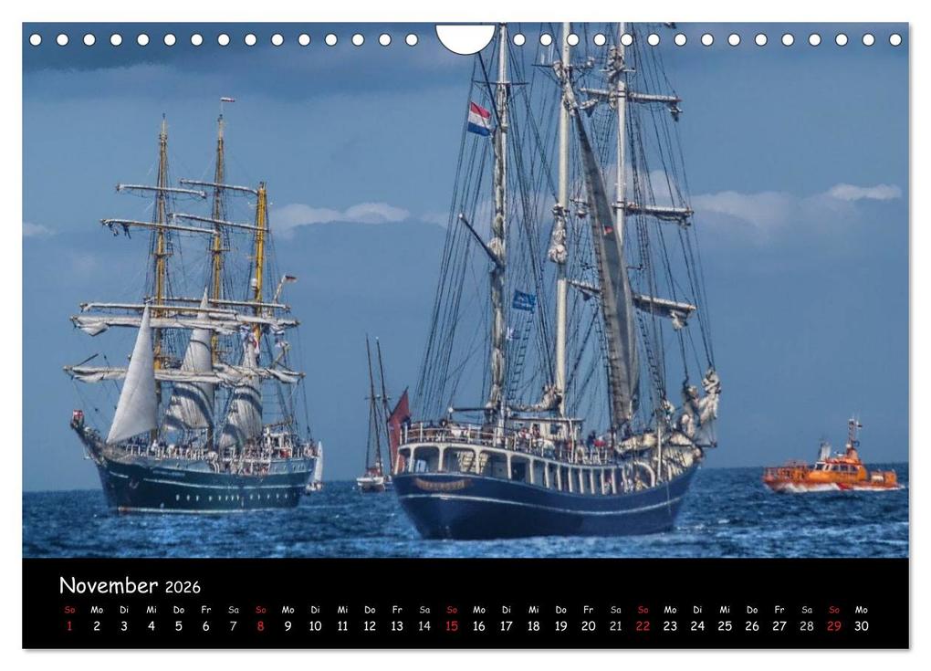 Weitere Ansicht: Windjammer vor Warnemünde (Wandkalender 2026 DIN A4 quer), CALVENDO Monatskalender | Peter Morgenroth, Calvendo