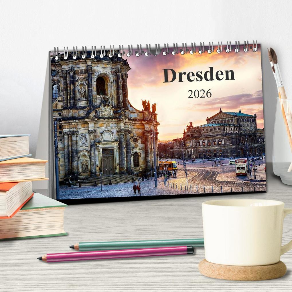Weitere Ansicht: Dresden 2026 / Geburtstagskalender (Tischkalender 2026 DIN A5 quer), CALVENDO Monatskalender | Dirk Meutzner, Calvendo