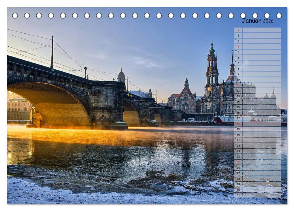 Weitere Ansicht: Dresden 2026 / Geburtstagskalender (Tischkalender 2026 DIN A5 quer), CALVENDO Monatskalender | Dirk Meutzner, Calvendo