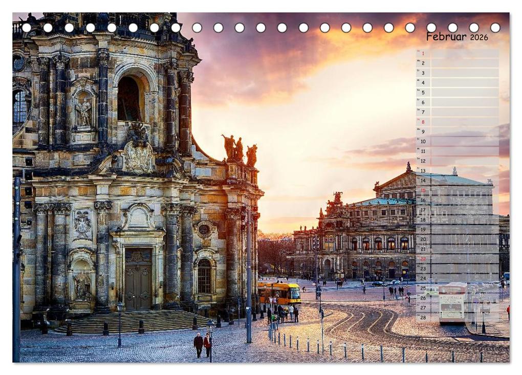 Weitere Ansicht: Dresden 2026 / Geburtstagskalender (Tischkalender 2026 DIN A5 quer), CALVENDO Monatskalender | Dirk Meutzner, Calvendo