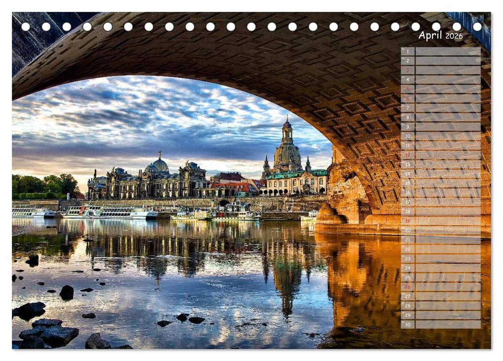 Weitere Ansicht: Dresden 2026 / Geburtstagskalender (Tischkalender 2026 DIN A5 quer), CALVENDO Monatskalender | Dirk Meutzner, Calvendo