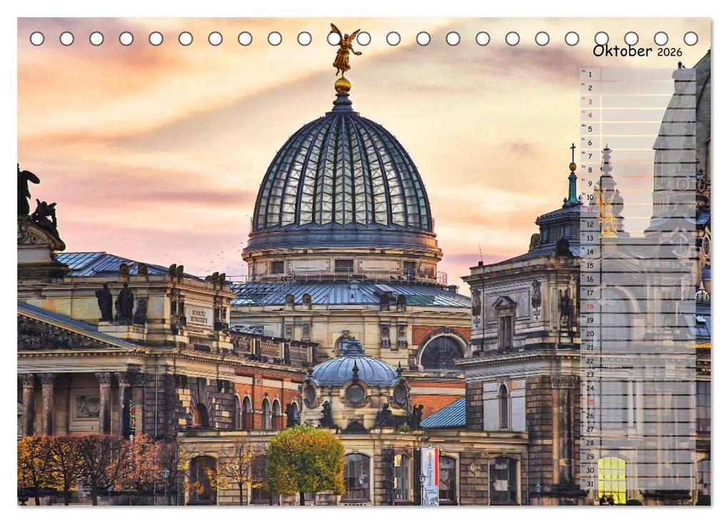 Weitere Ansicht: Dresden 2026 / Geburtstagskalender (Tischkalender 2026 DIN A5 quer), CALVENDO Monatskalender | Dirk Meutzner, Calvendo