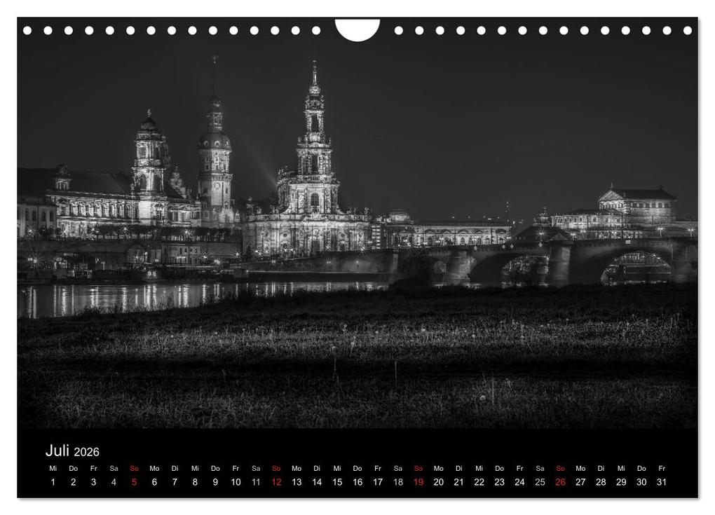 Weitere Ansicht: Dresden - Elbflorenz bei Nacht (Wandkalender 2026 DIN A4 quer), CALVENDO Monatskalender | Colin Utz, Calvendo