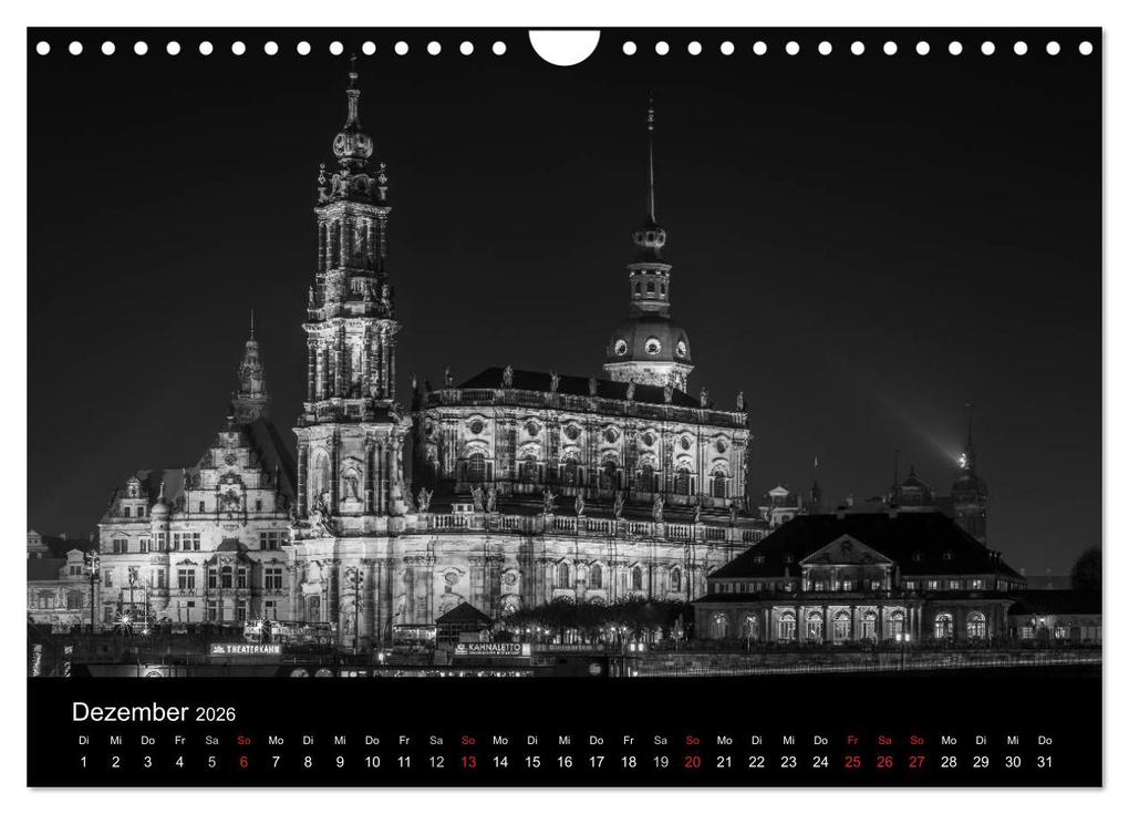 Weitere Ansicht: Dresden - Elbflorenz bei Nacht (Wandkalender 2026 DIN A4 quer), CALVENDO Monatskalender | Colin Utz, Calvendo