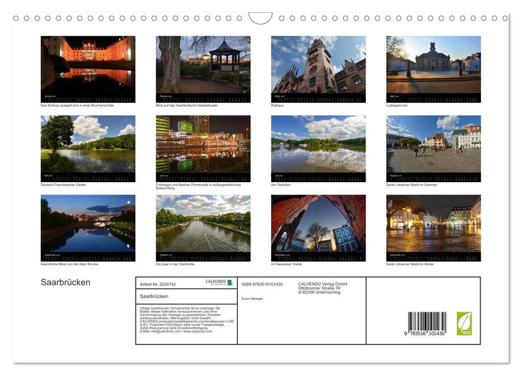Weitere Ansicht: Saarbrücken (Wandkalender 2026 DIN A3 quer), CALVENDO Monatskalender | Erwin Altmeier, Calvendo