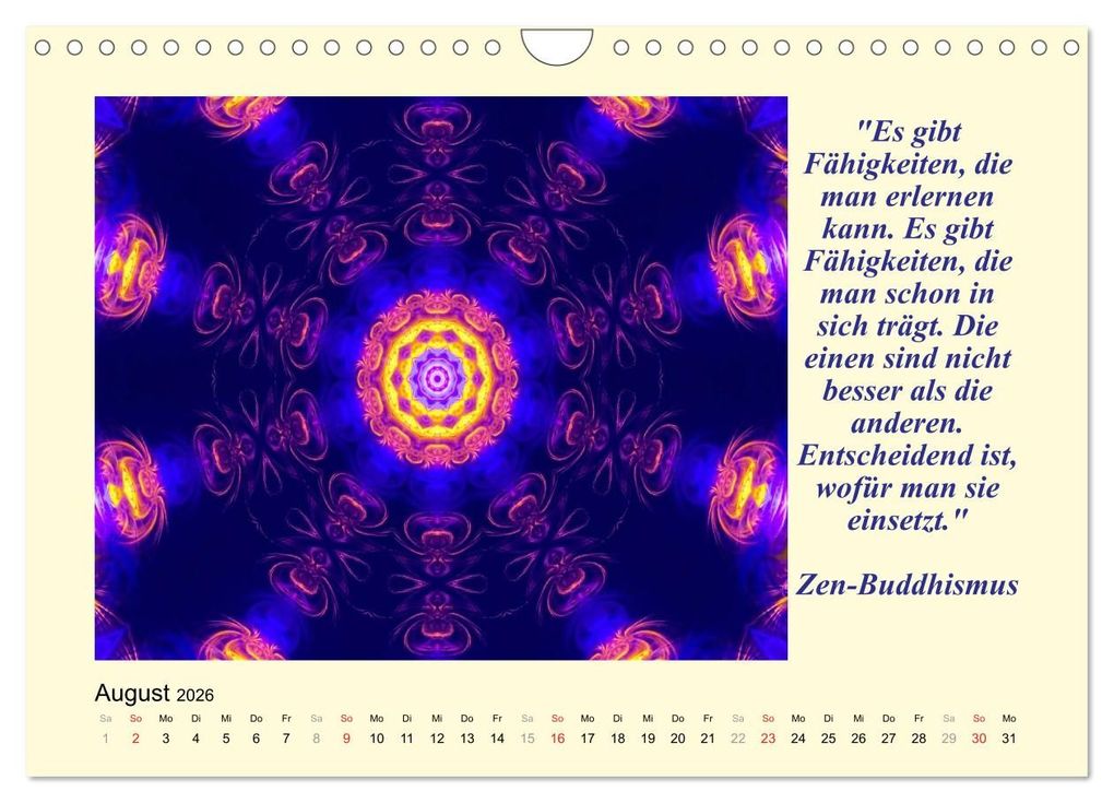 Weitere Ansicht: Meditation - Asiatische Weisheiten (Wandkalender 2026 DIN A4 quer), CALVENDO Monatskalender | Art-Motiva Art-Motiva, Calvendo, Art-Motiva