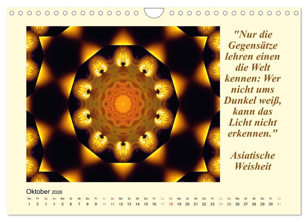 Weitere Ansicht: Meditation - Asiatische Weisheiten (Wandkalender 2026 DIN A4 quer), CALVENDO Monatskalender | Art-Motiva Art-Motiva, Calvendo, Art-Motiva