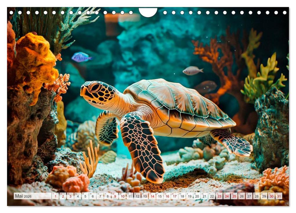 Weitere Ansicht: OZEANWELTEN Faszination Meerestiere (Wandkalender 2026 DIN A4 quer), CALVENDO Monatskalender | Melanie Viola, Calvendo