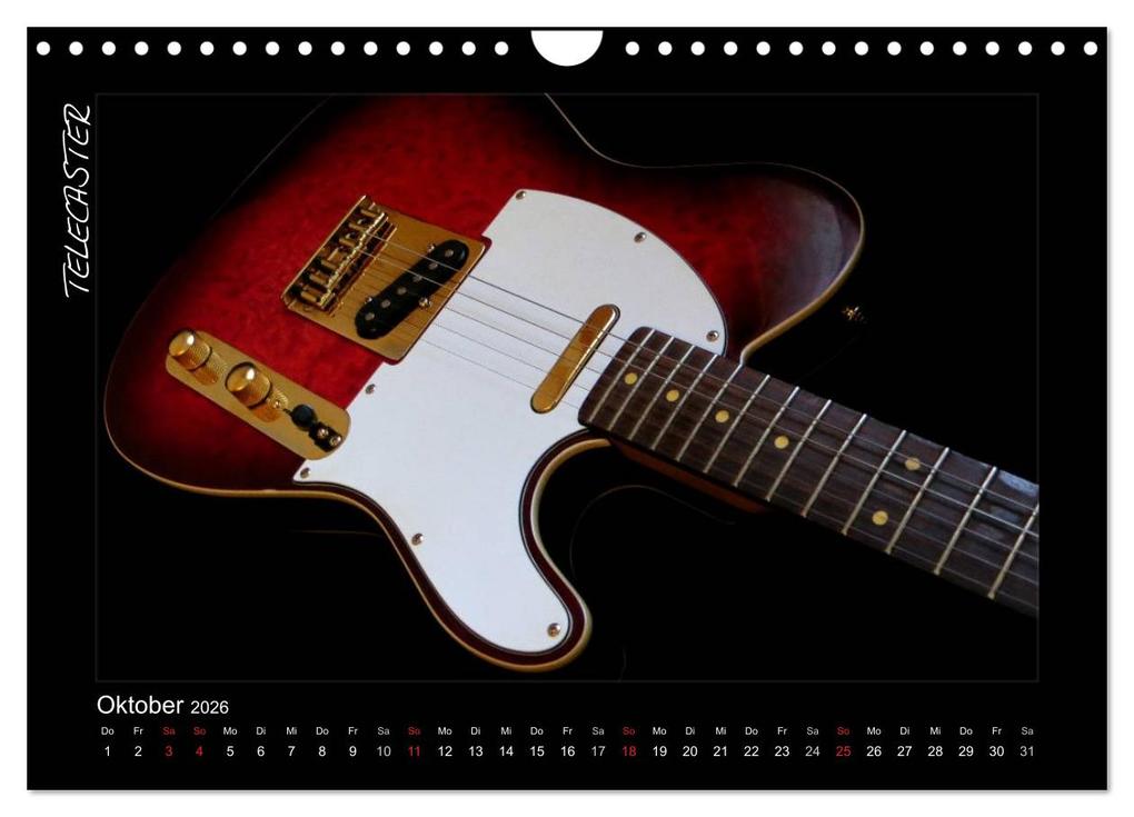 Weitere Ansicht: ROCKGITARREN in Szene gesetzt (Wandkalender 2026 DIN A4 quer), CALVENDO Monatskalender | Renate Bleicher, Calvendo