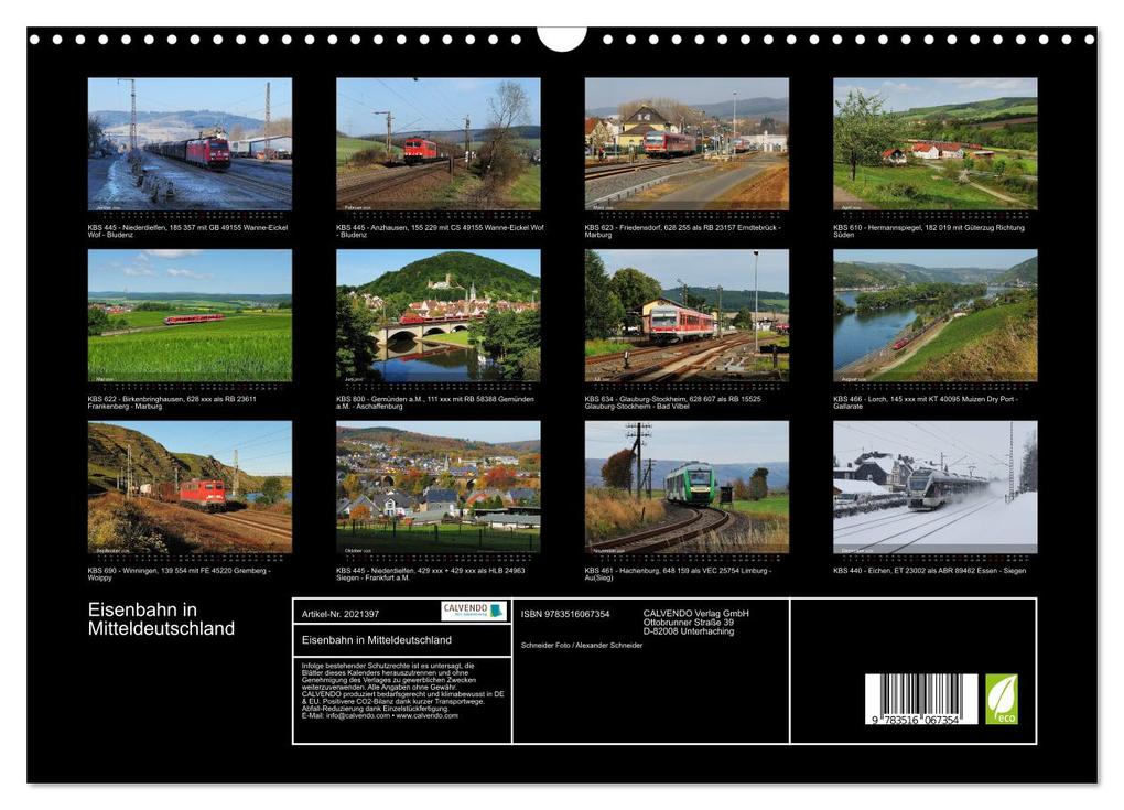 Weitere Ansicht: Eisenbahn in Mitteldeutschland (Wandkalender 2026 DIN A3 quer), CALVENDO Monatskalender | Schneider Foto / Alexander Schneider, Calvendo