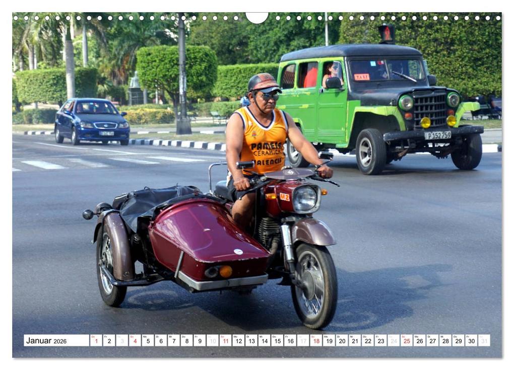 Weitere Ansicht: Mythos MZ - Ein DDR-Motorrad auf Kuba (Wandkalender 2026 DIN A3 quer), CALVENDO Monatskalender | Henning von Löwis of Menar, Calvendo