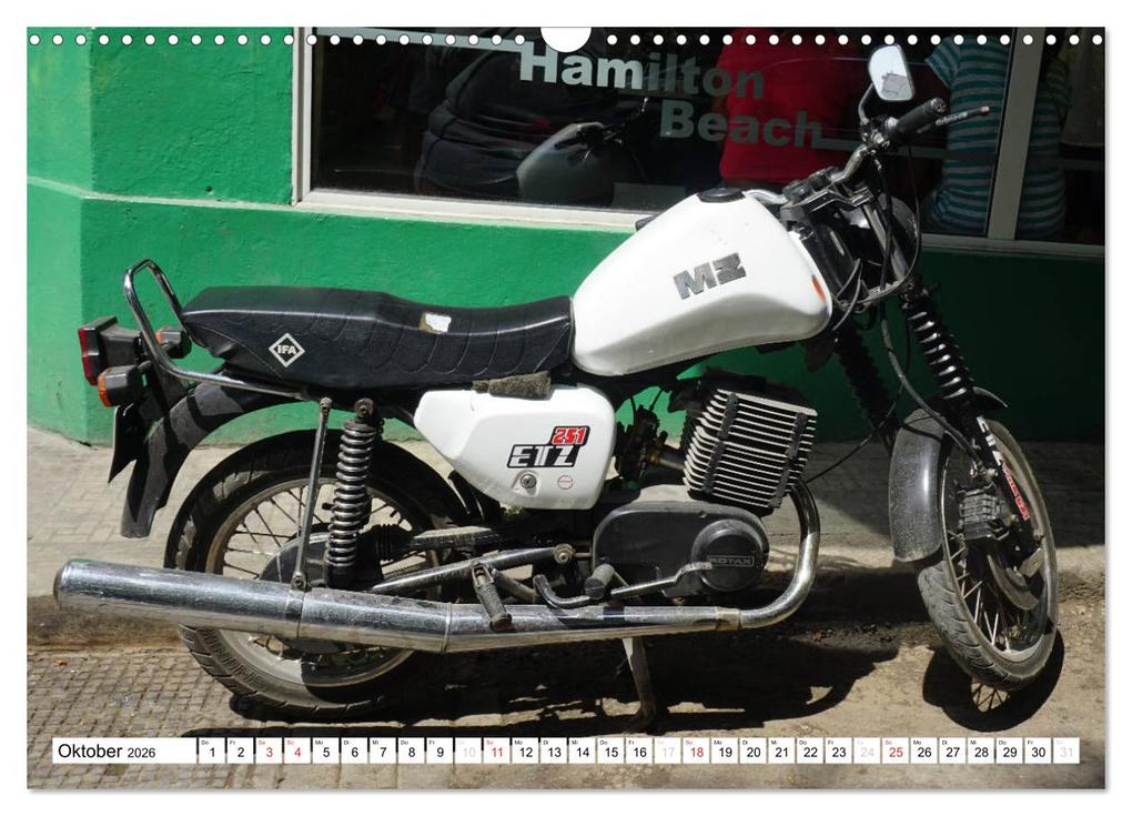 Weitere Ansicht: Mythos MZ - Ein DDR-Motorrad auf Kuba (Wandkalender 2026 DIN A3 quer), CALVENDO Monatskalender | Henning von Löwis of Menar, Calvendo