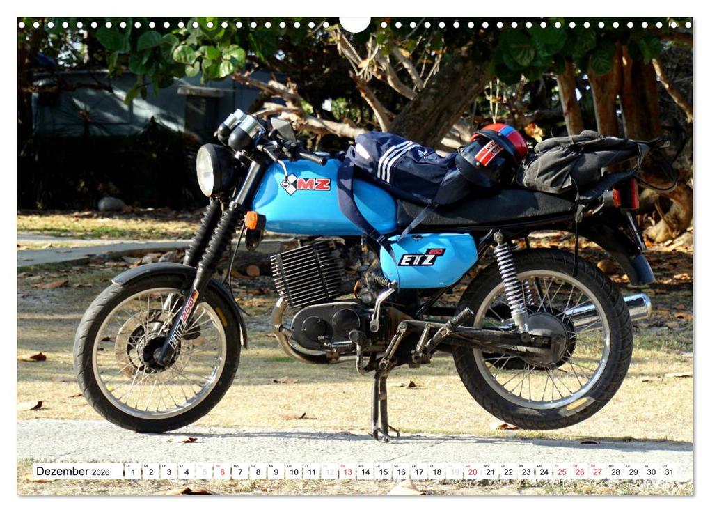 Weitere Ansicht: Mythos MZ - Ein DDR-Motorrad auf Kuba (Wandkalender 2026 DIN A3 quer), CALVENDO Monatskalender | Henning von Löwis of Menar, Calvendo