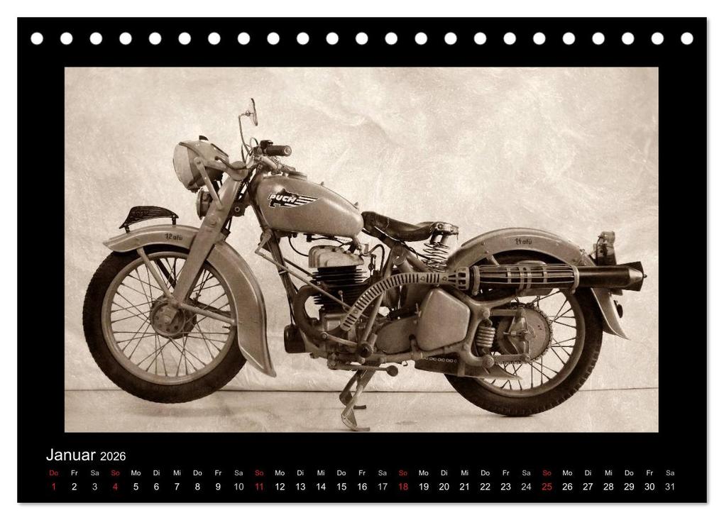 Weitere Ansicht: Motorrad Oldtimer aus Österreich (Tischkalender 2026 DIN A5 quer), CALVENDO Monatskalender | Gabi Siebenhühner, Calvendo