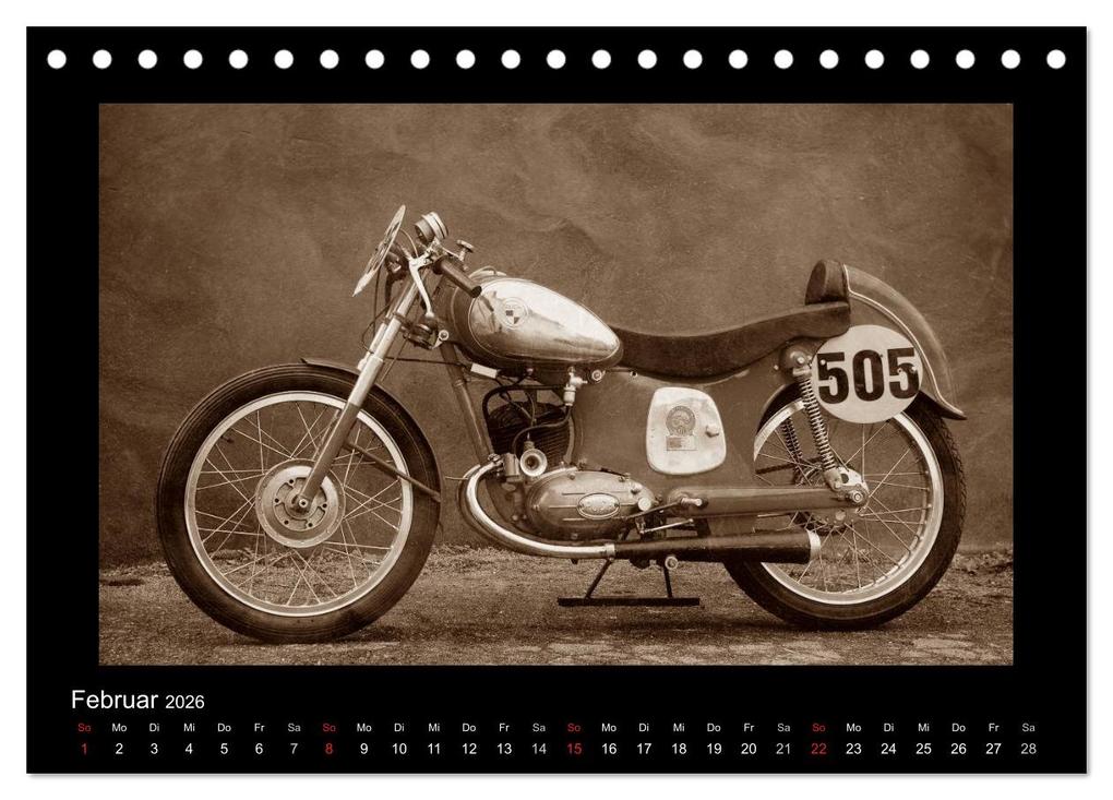 Weitere Ansicht: Motorrad Oldtimer aus Österreich (Tischkalender 2026 DIN A5 quer), CALVENDO Monatskalender | Gabi Siebenhühner, Calvendo