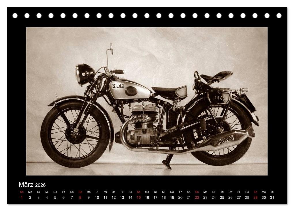 Weitere Ansicht: Motorrad Oldtimer aus Österreich (Tischkalender 2026 DIN A5 quer), CALVENDO Monatskalender | Gabi Siebenhühner, Calvendo