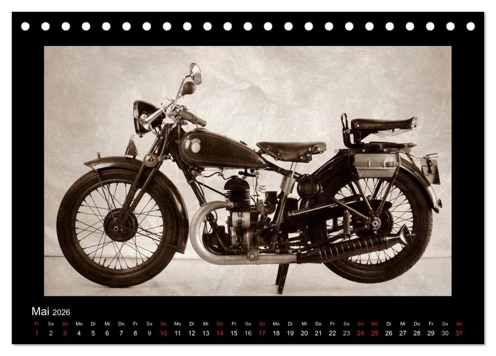 Weitere Ansicht: Motorrad Oldtimer aus Österreich (Tischkalender 2026 DIN A5 quer), CALVENDO Monatskalender | Gabi Siebenhühner, Calvendo