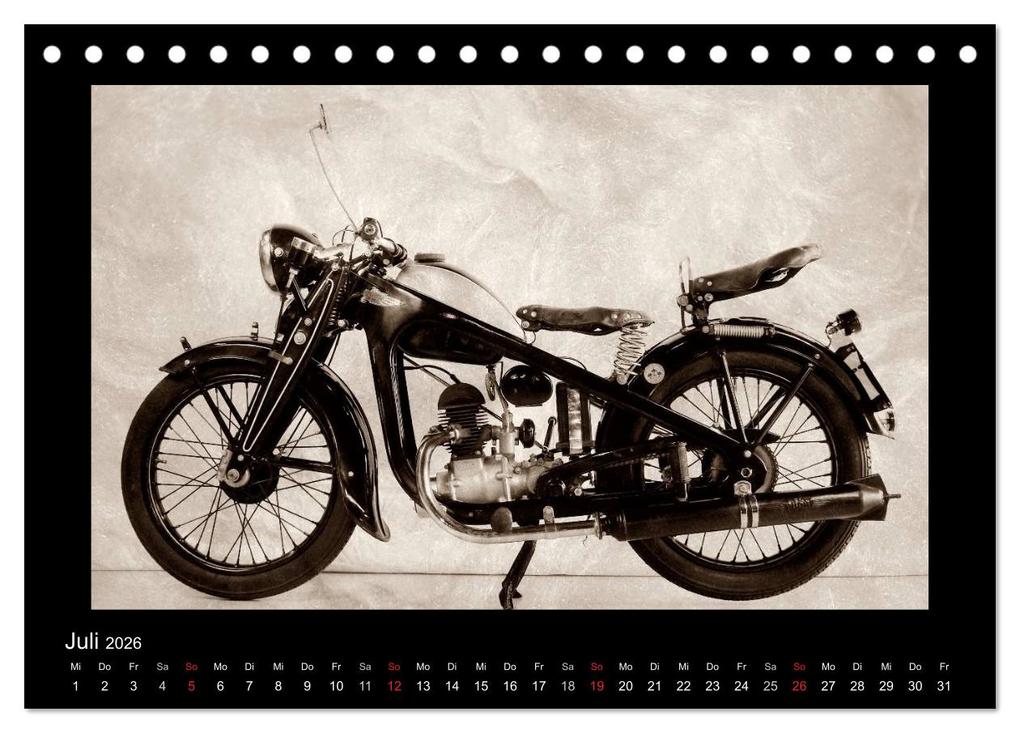 Weitere Ansicht: Motorrad Oldtimer aus Österreich (Tischkalender 2026 DIN A5 quer), CALVENDO Monatskalender | Gabi Siebenhühner, Calvendo