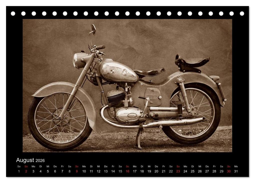 Weitere Ansicht: Motorrad Oldtimer aus Österreich (Tischkalender 2026 DIN A5 quer), CALVENDO Monatskalender | Gabi Siebenhühner, Calvendo