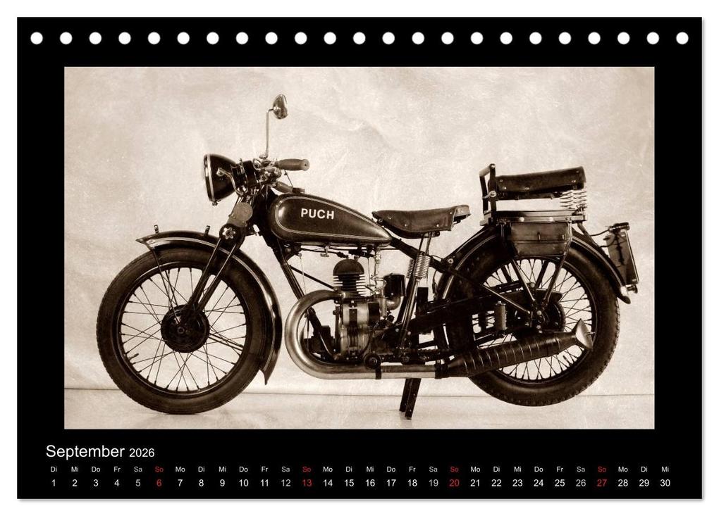 Weitere Ansicht: Motorrad Oldtimer aus Österreich (Tischkalender 2026 DIN A5 quer), CALVENDO Monatskalender | Gabi Siebenhühner, Calvendo