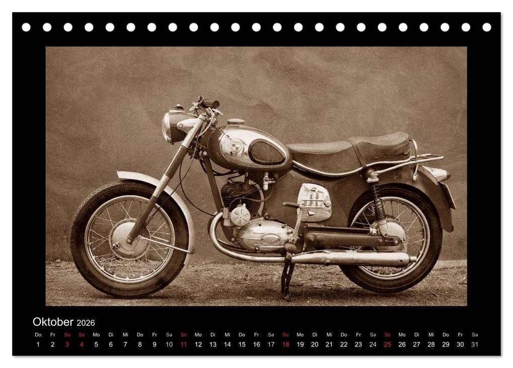 Weitere Ansicht: Motorrad Oldtimer aus Österreich (Tischkalender 2026 DIN A5 quer), CALVENDO Monatskalender | Gabi Siebenhühner, Calvendo
