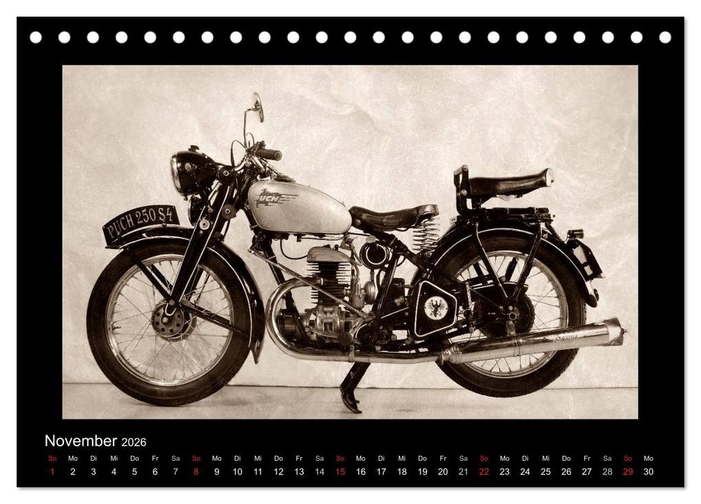 Weitere Ansicht: Motorrad Oldtimer aus Österreich (Tischkalender 2026 DIN A5 quer), CALVENDO Monatskalender | Gabi Siebenhühner, Calvendo
