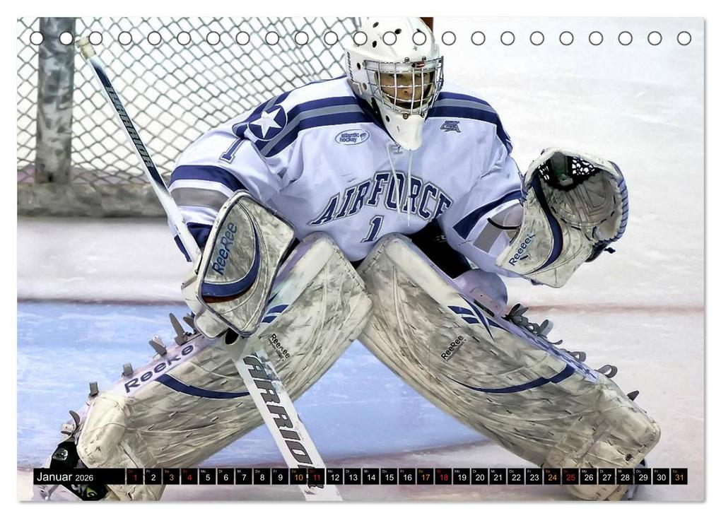 Weitere Ansicht: Mit vollem Einsatz - Eishockey (Tischkalender 2026 DIN A5 quer), CALVENDO Monatskalender | Peter Roder, Calvendo