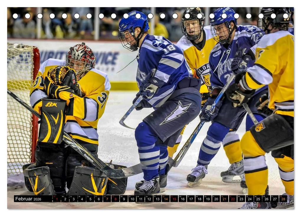 Weitere Ansicht: Mit vollem Einsatz - Eishockey (Tischkalender 2026 DIN A5 quer), CALVENDO Monatskalender | Peter Roder, Calvendo