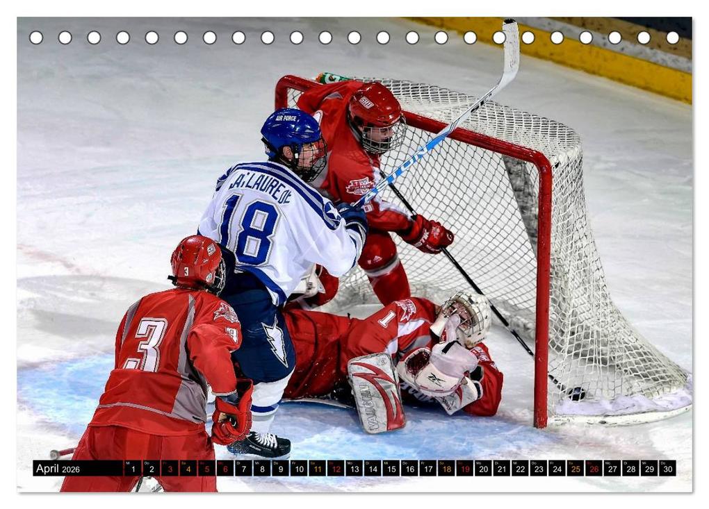 Weitere Ansicht: Mit vollem Einsatz - Eishockey (Tischkalender 2026 DIN A5 quer), CALVENDO Monatskalender | Peter Roder, Calvendo