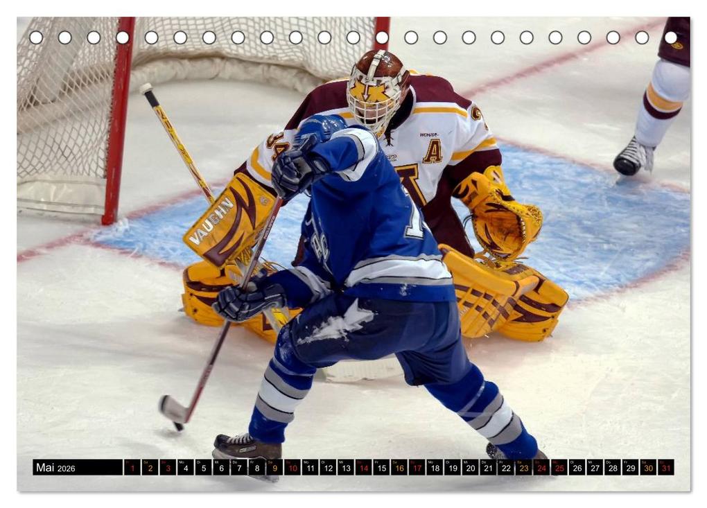 Weitere Ansicht: Mit vollem Einsatz - Eishockey (Tischkalender 2026 DIN A5 quer), CALVENDO Monatskalender | Peter Roder, Calvendo