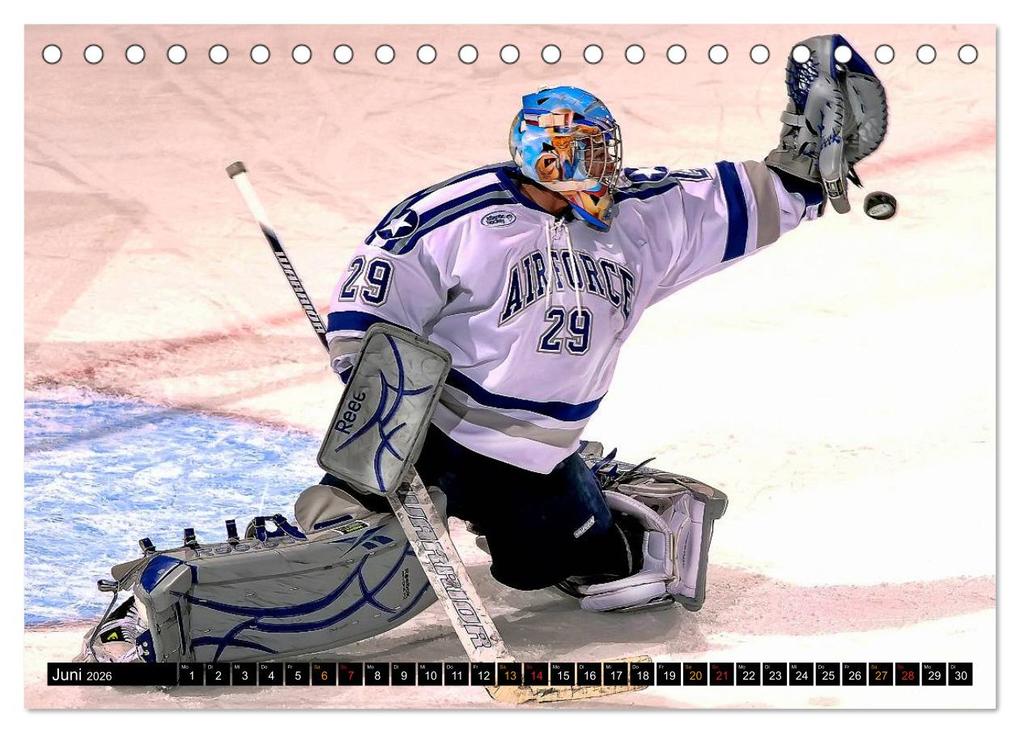 Weitere Ansicht: Mit vollem Einsatz - Eishockey (Tischkalender 2026 DIN A5 quer), CALVENDO Monatskalender | Peter Roder, Calvendo