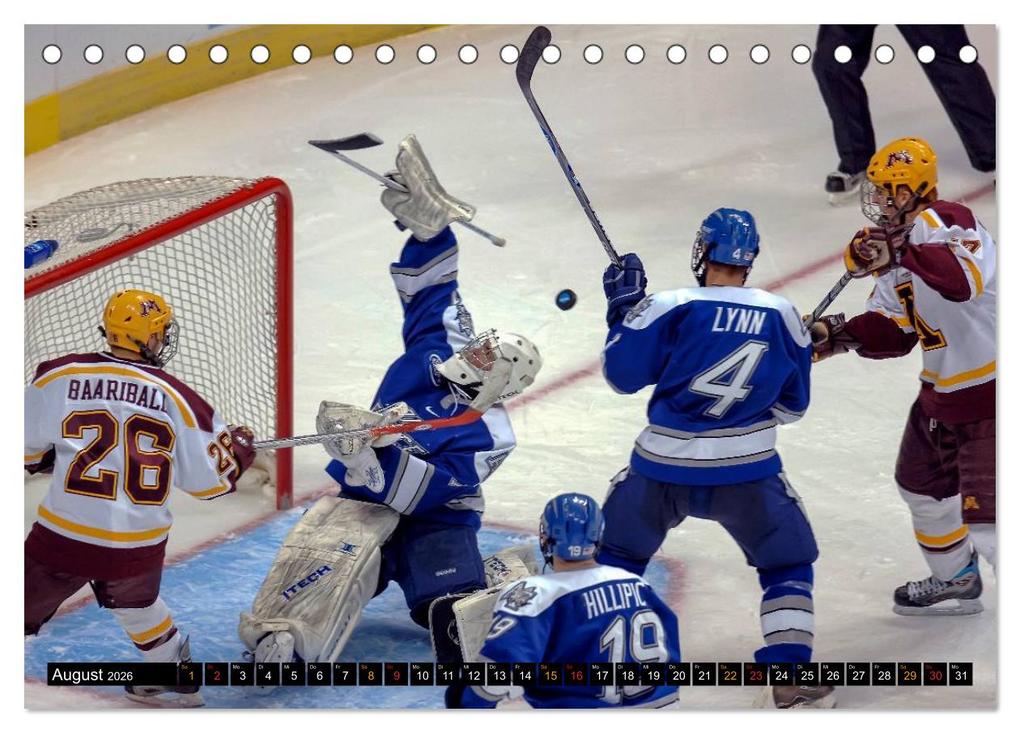 Weitere Ansicht: Mit vollem Einsatz - Eishockey (Tischkalender 2026 DIN A5 quer), CALVENDO Monatskalender | Peter Roder, Calvendo